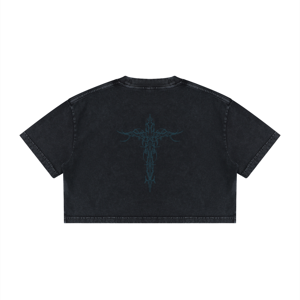 MASS  Mineral Wash Cotton Crop T-Shirt