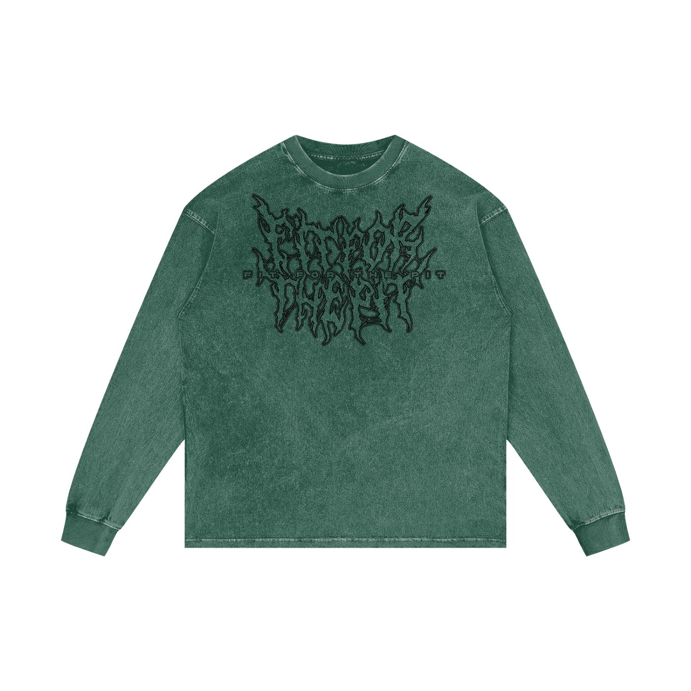Acid Wash Oversize Long Sleeve T-Shirt - FIT FOR THE PIT