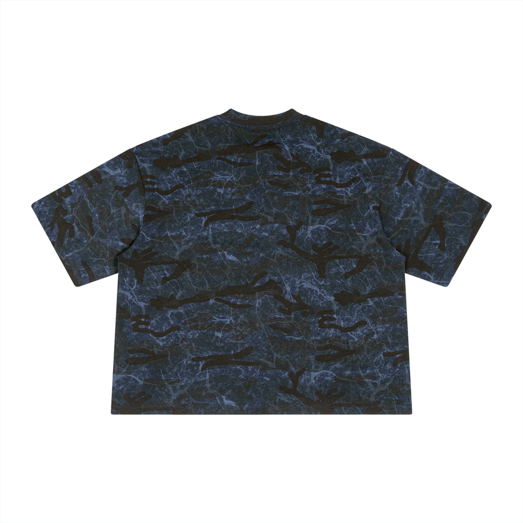 Swamp Monster Boxy Camo Print T-Shirt